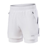 Mens Fitness Sweatpants With Liner Quick-Drying And Breathable Running Shorts