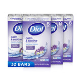 Dial Complete Antibacterial Deodorant Bar Soap Lavender & Twilight Jasmine Scent 4 oz 8 Bars (Pack of 4)