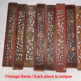 Solid Wood Carved Window Screen Hanging Panel Made From Old Wooden Planks