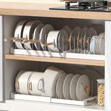Household Multi-Functional Pot Lid Rack, Punch-Free, Extendable Storage And Draining Combo For Pots And Bowls