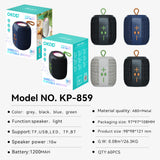 KP-859 Bluetooth Speaker Factory Direct Cross-Border Best-Seller Heavy Bass Mini Desktop Car Outdoor Portable Speaker