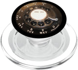 NYC Area Code 212 Black Rotary Retro Phone Dial PopSockets MagSafe PopGrip for iPhone