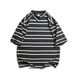 Men's Retro Striped Bottoming Pullover