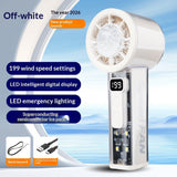 High-Speed Handheld Mini Fan With Digital Display Ice-Cooling Portable For Outdoor And Desk Use