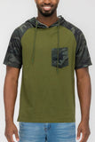 SHORT SLEEVE CAMO COLOR BLOCK