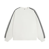 American-style Retro Three-bar Long-sleeved T-shirt For Men