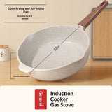 Non-stick Flat-bottom Frying Pan Designed For Both Induction Cooktops And Gas Stoves