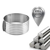 Adjustable Mousse Ring, Round Adjustable-size Layered Cake Mold, Baking Tool