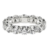 Round Cut Lab Grown Diamond Eternity Ring in 14k White Gold (6 cttw FG/VS2)
