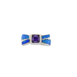 Created Opal Ring Sterling Silver