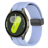 Folding Magnetic Black-clasp Silicone Watch Strap