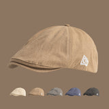 Monochrome Embroidery OYC Soft-top Stylish And Simple Style Beanie Hat With Brim Suitable For Daily Commuting And Outings