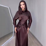 Silky Long-sleeved Elegant And Sophisticated Dress