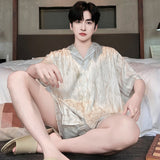 Ice Silk Pajamas Men's Spring And Summer Lightweight Breathable