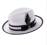 New Colorful Feather Jazz Hat For Sun Protection