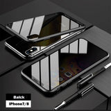 Anti-Peep Magnetic Metal Phone Case For iPhone