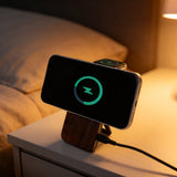 Aluminum Alloy Foldable Ultra-Thin Desktop Magnetic Wireless Charger For Phones And Smartwatches