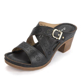 Women's Chunky Heel Sandals - Casual PU Summer 2024