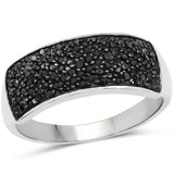 0.43 Carat Genuine Black Diamond .925 Sterling Silver Ring