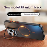 Magnetic Phone Case With A Gold-finish Thin Ring Compatible With The 17 Pro Max