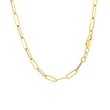 14K Yellow Gold Wide Paperclip Chain (3.3mm)