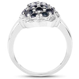 1.62 Carat Genuine Blue Sapphire .925 Sterling Silver Ring
