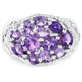2.64 Carat Genuine Amethyst .925 Sterling Silver Ring