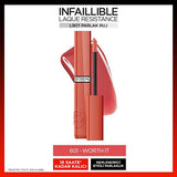 L'Oreal Paris Infaillible Laque Resistance: Long-Lasting, High-Shine, Moisturizing Liquid Lipstick for All-Day Glamour