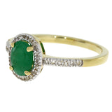 .94ct Emerald Diamond Ring 14KT Yellow Gold