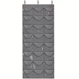24-Grid Hanging Door Organizer – Space-Saving Nylon Storage with Clear Pockets