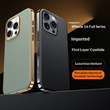 Versatile, High-end Metal-lens Leather Phone Case