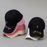 Men's And Women's Solid-color Embroidered Letter C Baseball Cap, Suitable For Best Friends Going Shopping And Having A Summer Picnic. Soft-top, Versatile Beanie Hat.