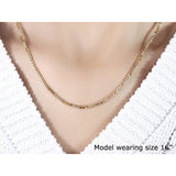 14k Yellow Gold Semi Solid Box Chain 1.6mm