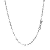 Double Extendable Cable Chain in 14k White Gold (1.9mm)