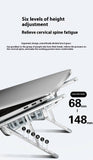Aluminum Alloy Notebook Stand Portable Folding Lifting Tablet Height Increasing Desktop Twin Fan Computer