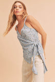 Aemi + Co Ditsy Floral Surplice Adjustable Straps Cami