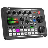 F998 Live Sound Card Audio Mixer Podcast Audio Interface with DJ Mixer Effects