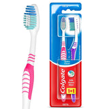 Colgate Extra Clean Manual Toothbrush - Effective Oral Hygiene for Back Teeth, Soft Tongue Cleaner, and Hard-to-Reach Areas - Dental Care Essentials