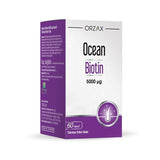 Ocean Biotin 5000 mcg Dietary Supplement for Hair, Skin Health - 60 Capsules