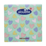 Alouette Spring Heart Cocktail Napkins with Colorful Print 20-Pack