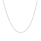 14k White Gold Diamond Cut Cable Link Chain 0.8mm