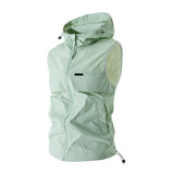 New Mens Sun-protective Jacket Hooded Sleeveless Vest