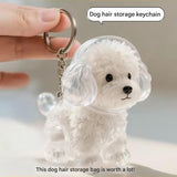 Transparent Fur Storage Box For Puppies Adorable Animal Fur Ball Storage Hanging Ornament Decorative Keepsake Dust-Proof Box Gift