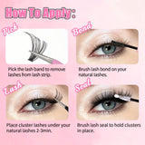 12 Rows Of 150 Segmented Lashes In Clusters
