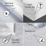 Fabric Zippered Waterproof and Bed Bug Mattress Protector