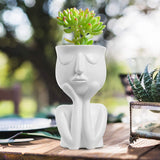 Face Flower Pot Head Planter