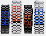 Faceless Unisex Stainless Steel Titanium Waterproof LED Watch