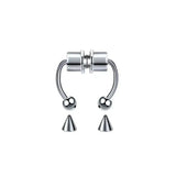 Fake Piercing Magnetic Nose Ring Hoop Septum Non Piercing Nose Clip Rock Hip Hoop Stainless Steel Punk Body Jewelry
