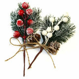 Fake Snow Frost Pine Branch Cone Berry Holly Christmas Tree Christmas Ornament