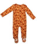 Fall Bamboo Zipper Footie